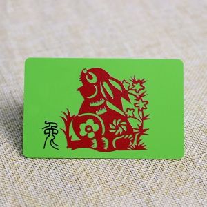 Colorful printing contactless RFID pvc relief chip card
