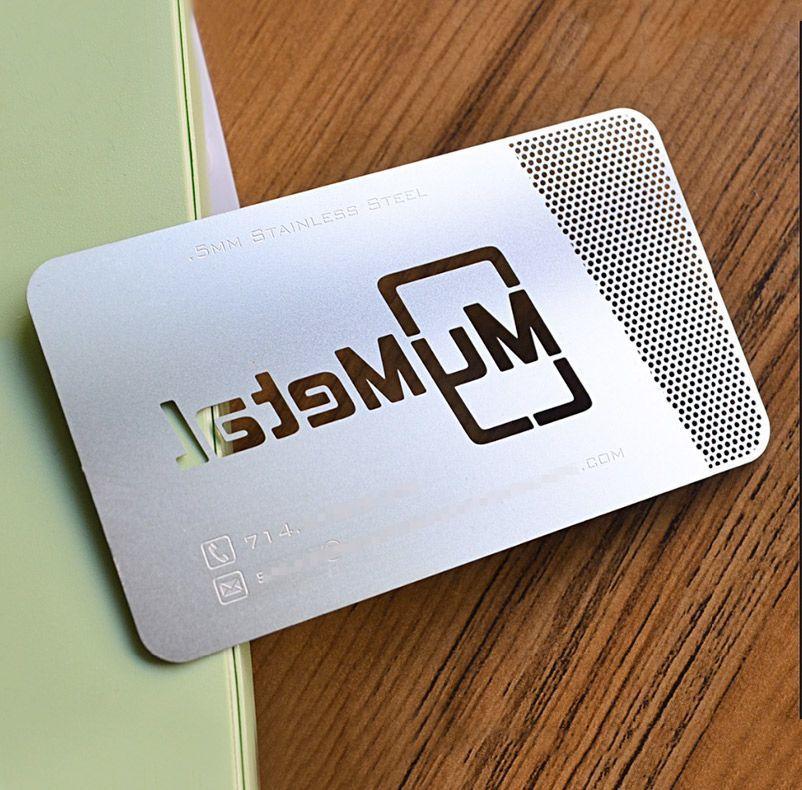 Custom die cut stainless steel metal cardCard Supplier Smart One