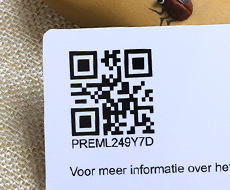 thermal printed barcode card