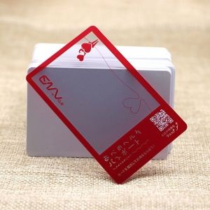 Colorful Custom Designed Transparent VIP Card With QR Barcode