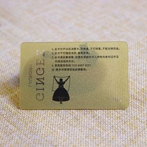 High Quality Printable Gold Power Plastic Transparent Card