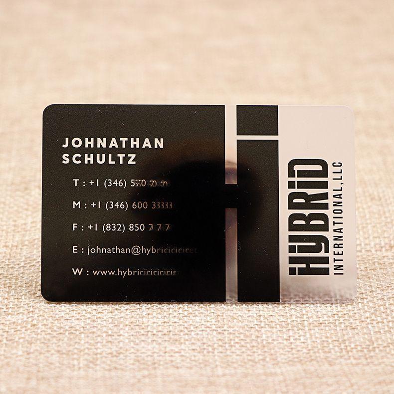 Single Side Printed Transparent Business Card