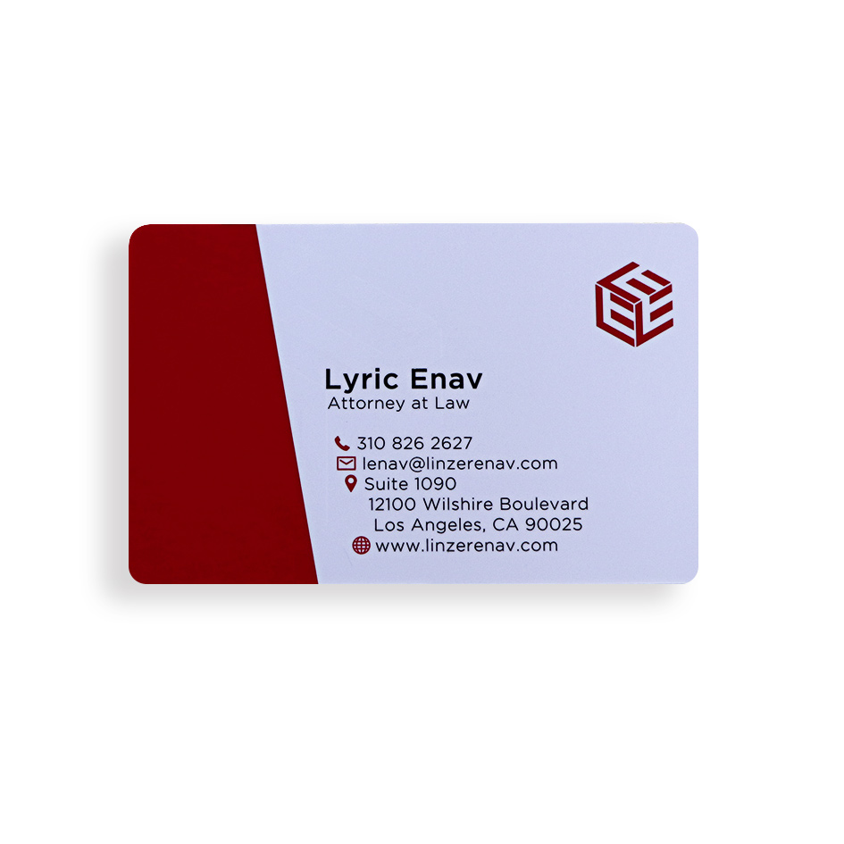 Plastic Name Card PVC Business Visiting Card With Spot UV Glossy Surface