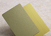 plastic business card with gold/silver powder