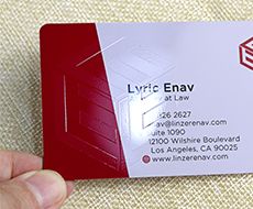 pvc business card with glossy finish