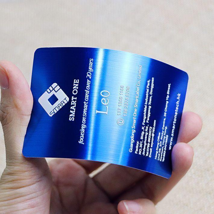 Blue Brushed Business Card