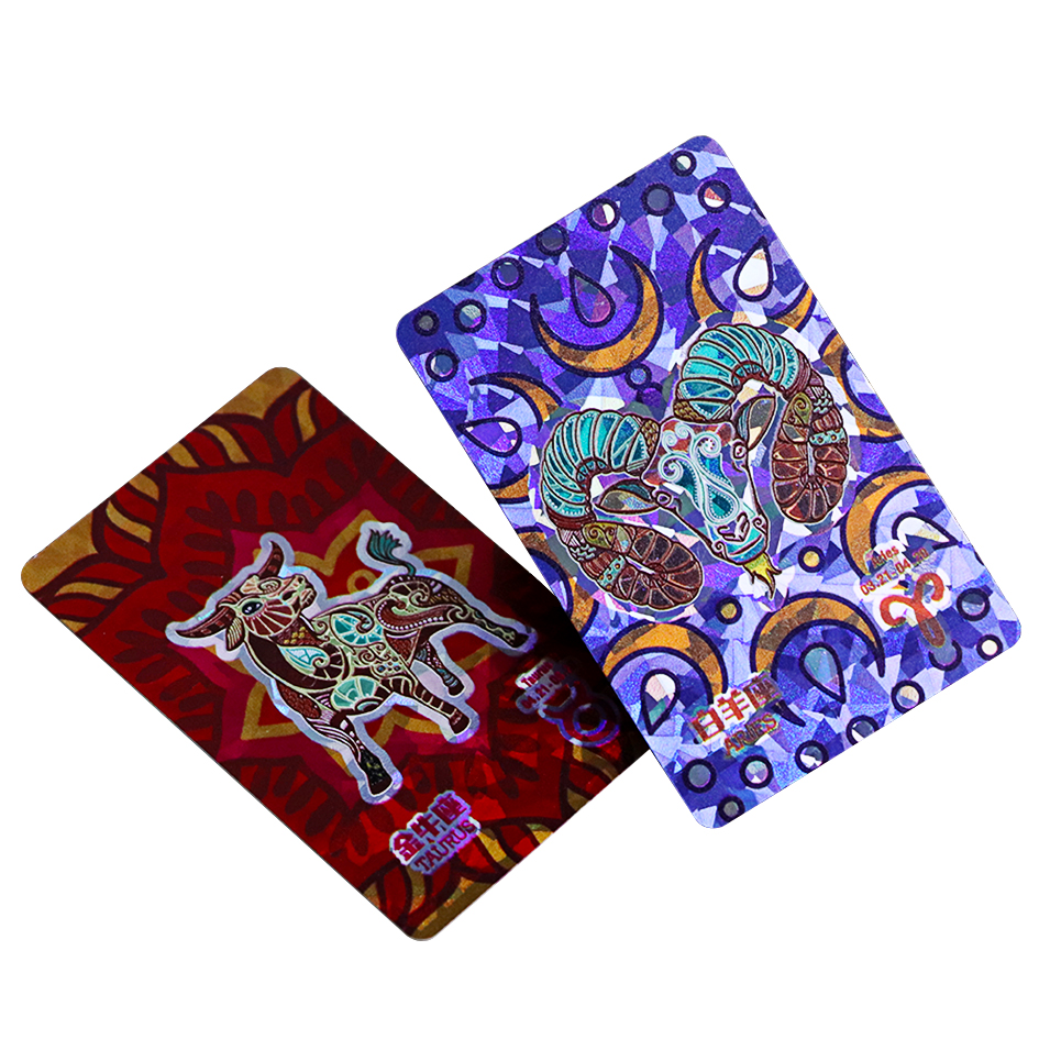 Personalized 12 Constellation Rhombus Laser Relief CardCard Supplier