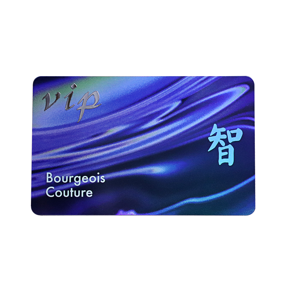 Customized Silver Metal Label Laser Stored Value Card