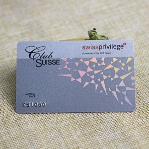 Laser Foil Membership Card With Silver Embossed Number