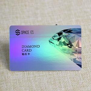 High Quality Printable Silver Foil Laser Diamond Card