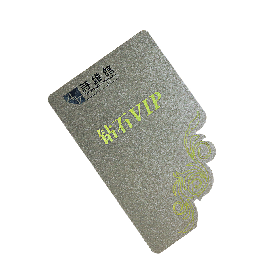 Die Cutting PVC Custom Shaped Laser Foil VIP Card