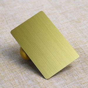 Double Side Printable PVC Gold Brushed Blank VIP Card