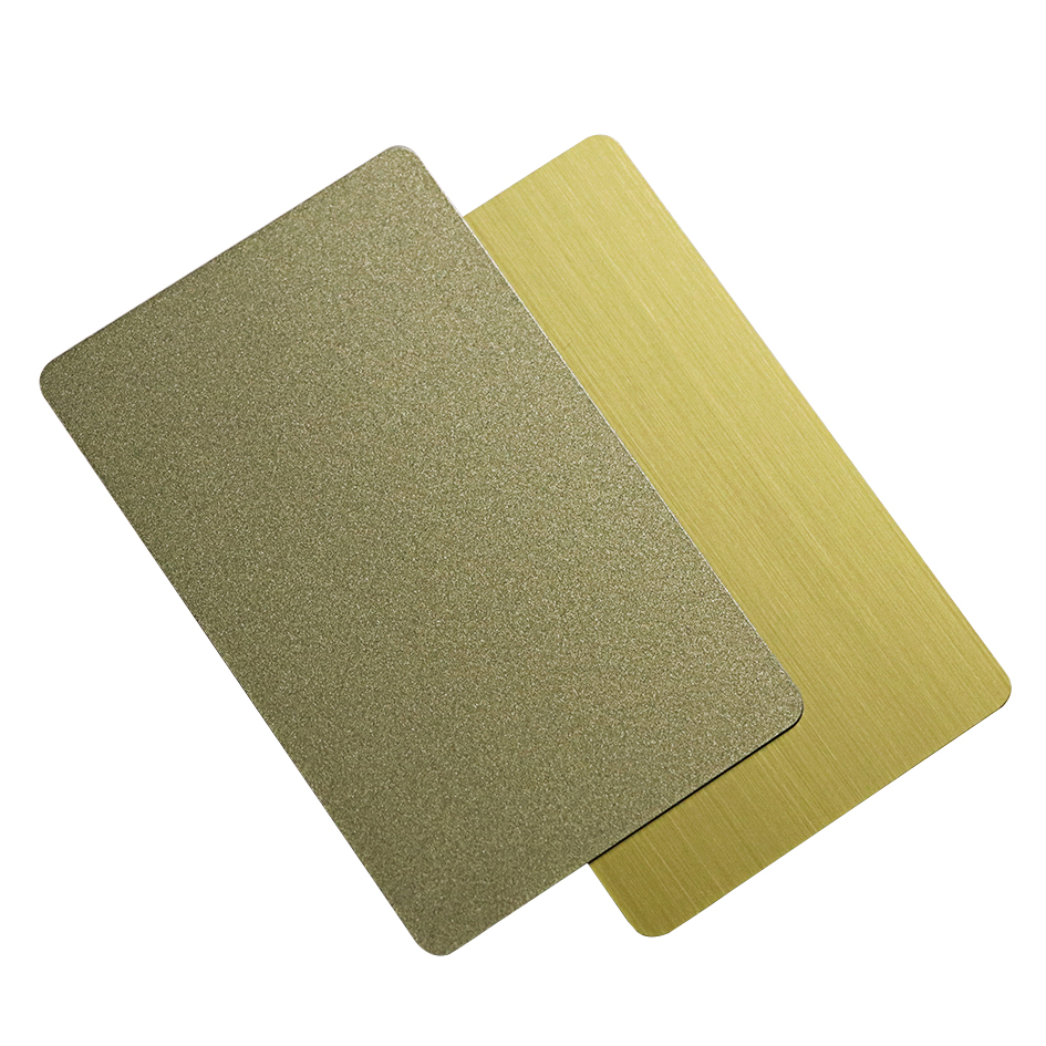 Double Side Printable Gold Brushed Blank Card