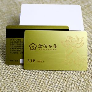 Custom Printed Club Gold Brushed VIP Card With Laser Code