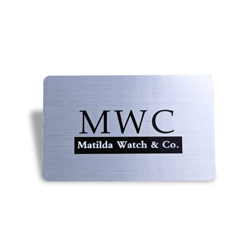 Silver Brushed PVC Membership Warranty Card With Anti-fate Foil Logo