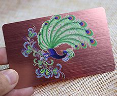 gold brushed relief card