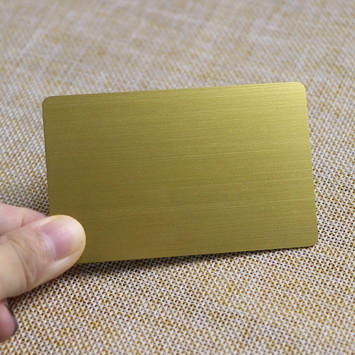 Gold Brushed Blank Card On Fronts