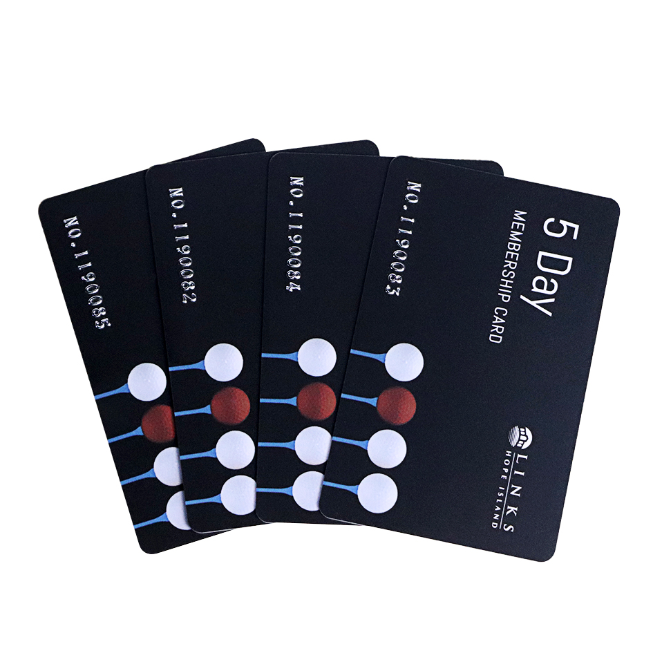 Contactless Hotel Membership Debit Card With Silver Embossed Number