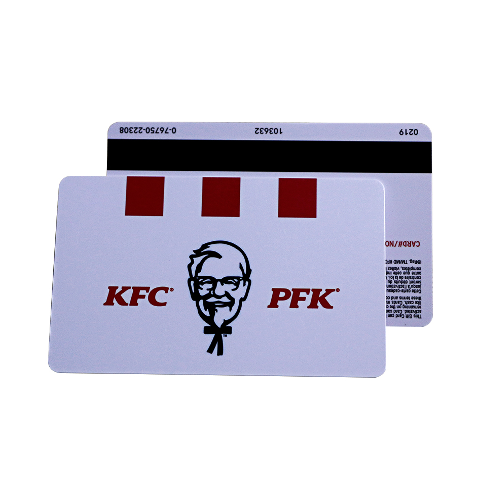 glossy plastic membership card