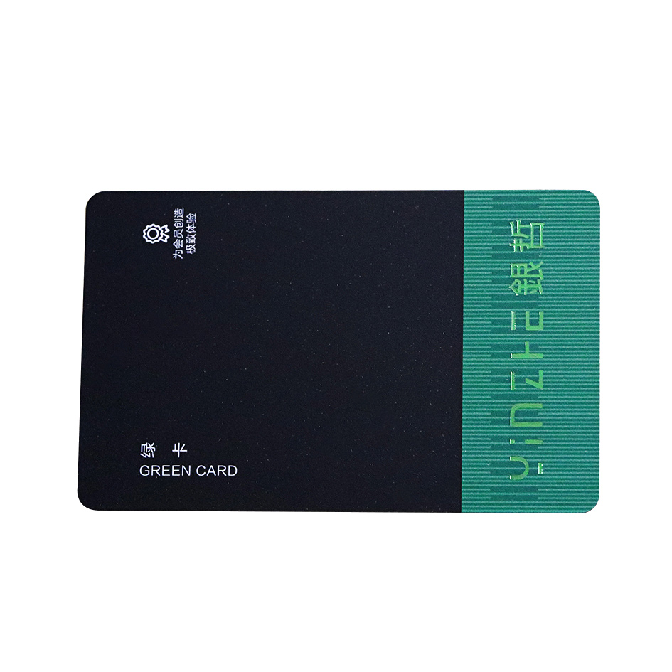 Plastic Membership Cards Green Foil Stamping PVC Card