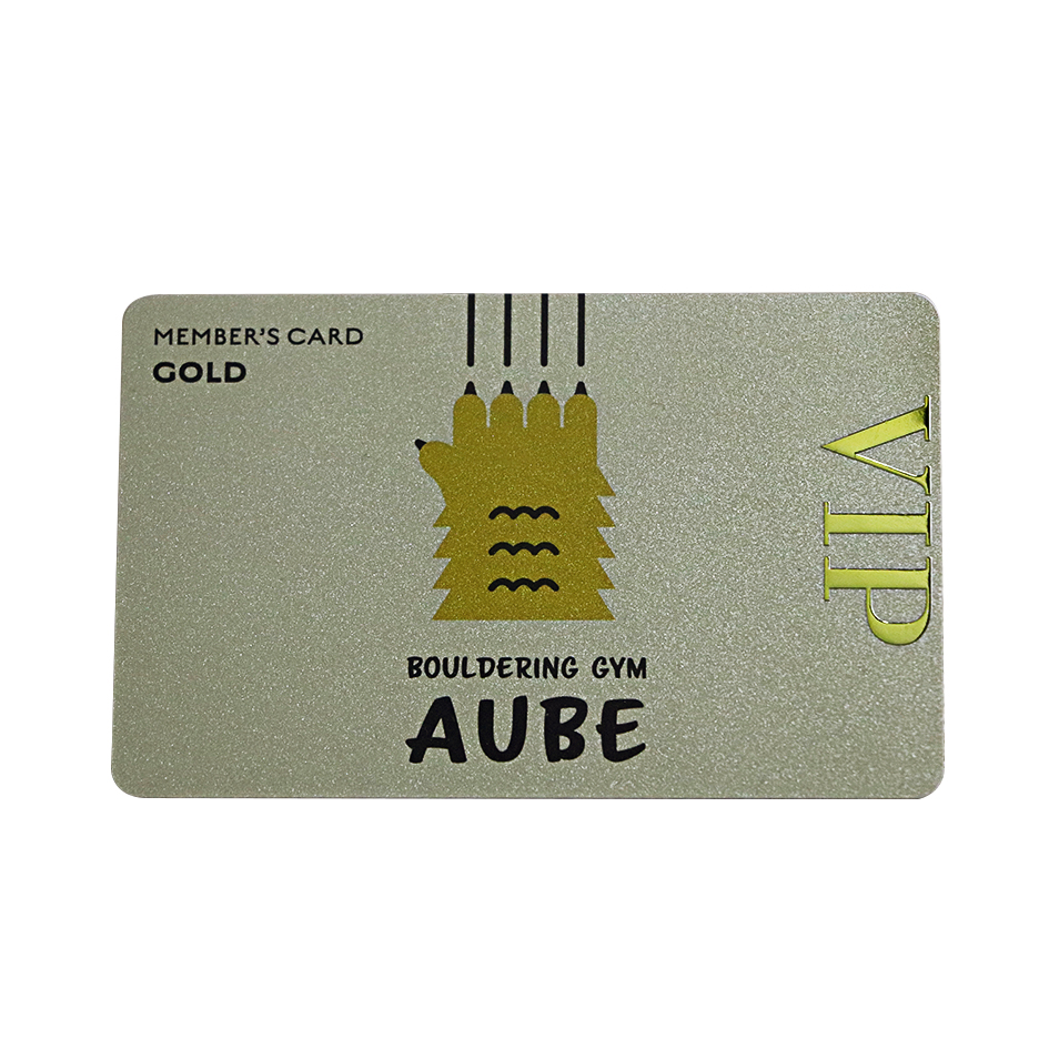 Customised Membership Card Gold PVC Card For GYM Club