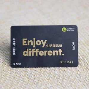 Furniture Gift Card Printed With Gold Embossed Number