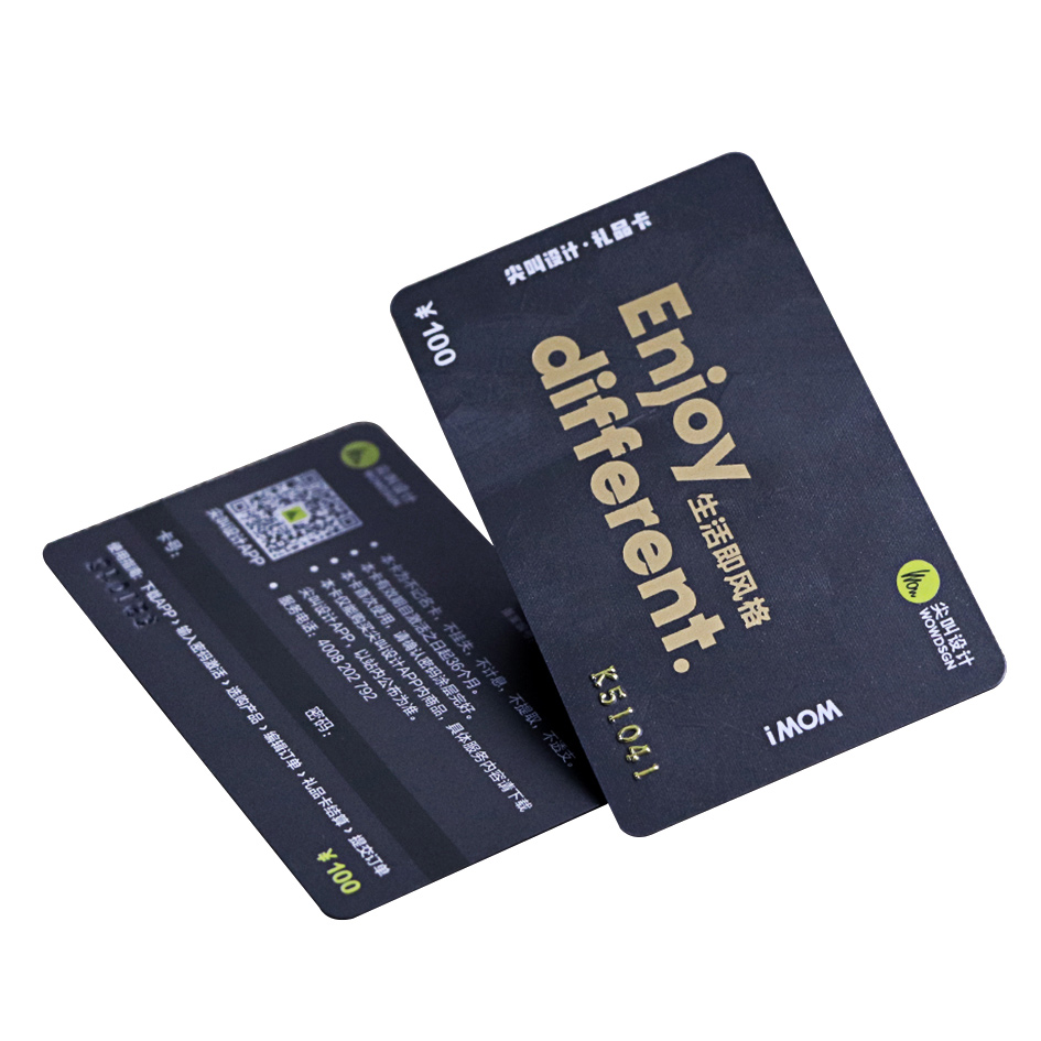 Furniture Gift Card Printed With Gold Embossed NumberCard Supplier