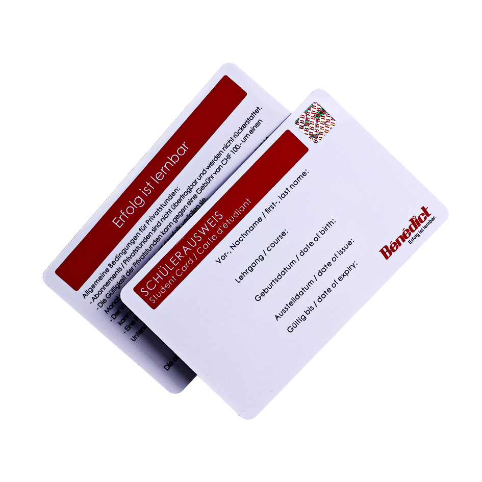 customized pvc student id cards