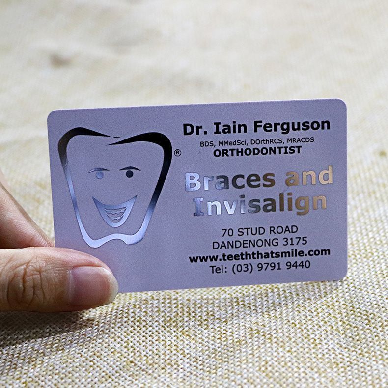 Silver Foil Custom Business Card