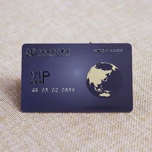 Custom VIP Card With Silver Embossed Number