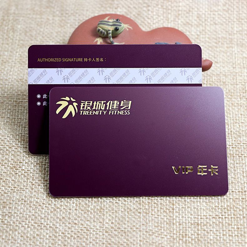 Gold Foil Plastic VIP Card With Signature Panel