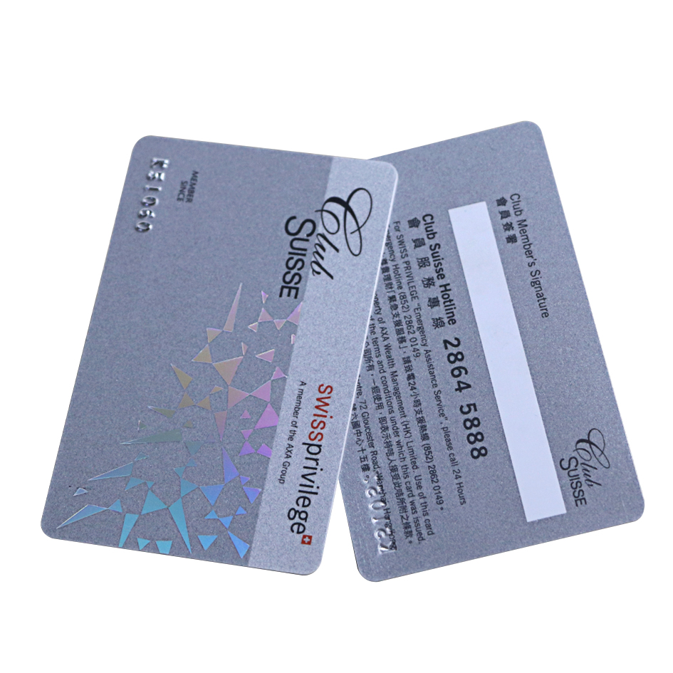 Plastic Loyalty Card With Silver Foil Stamping