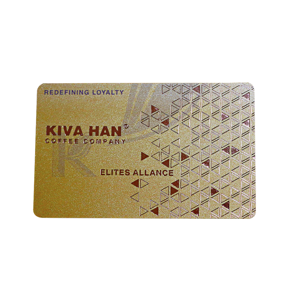 Rose Gold Foil Stamping Plastic Loyalty Card