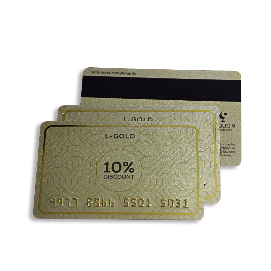 Gold Power Loyalty Card Printing With Magnetic Stripe