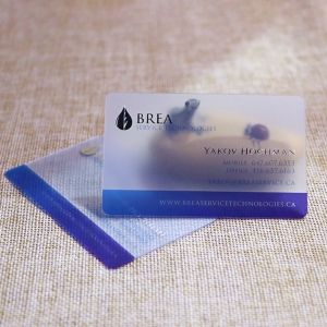 Custom Silver Foil Stamping PVC Transparent Business Cards
