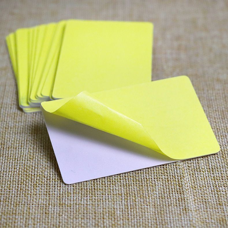 Blank White Plastic Card Stickers