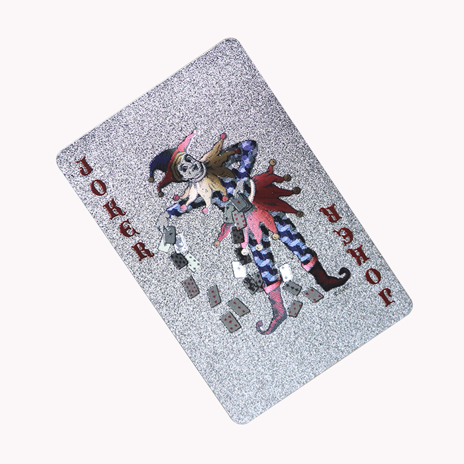Silver Power Plastic Playing Card