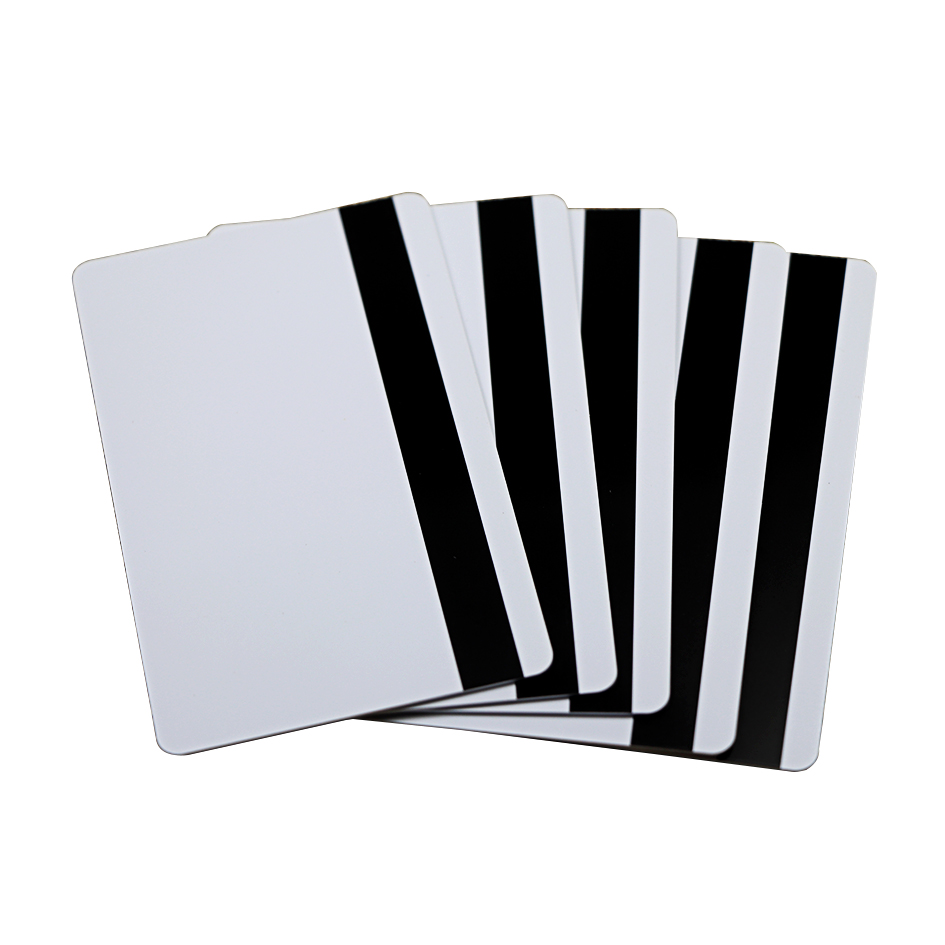 White Blank Plastic Cards with Magnetic Stripe