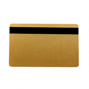 Blank Metallic Gold Plastic Cards With Narrow Magnetic Stripe