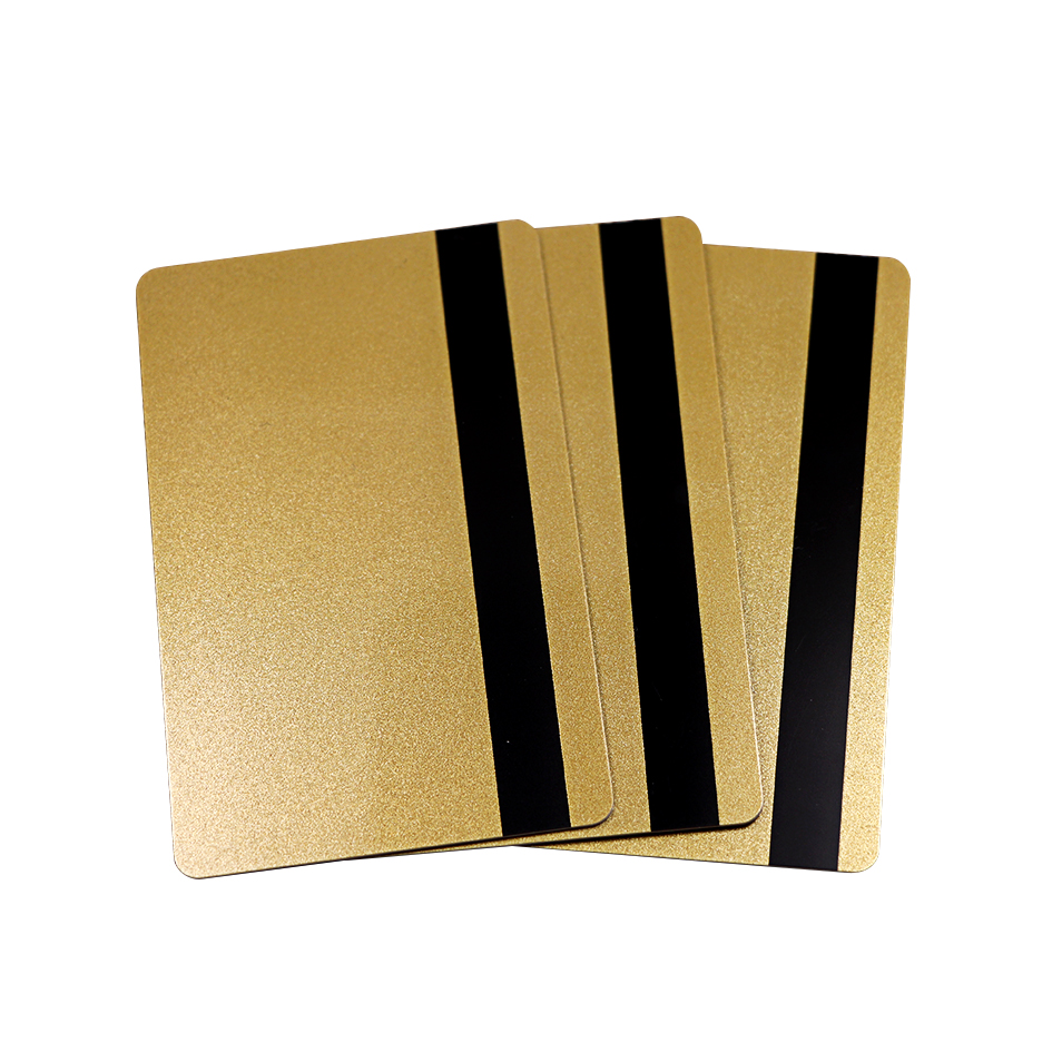 blank gold plastic business cards
