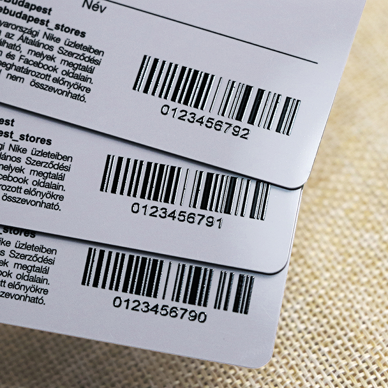 UV Effect On Barcode Of Custom Membership Card