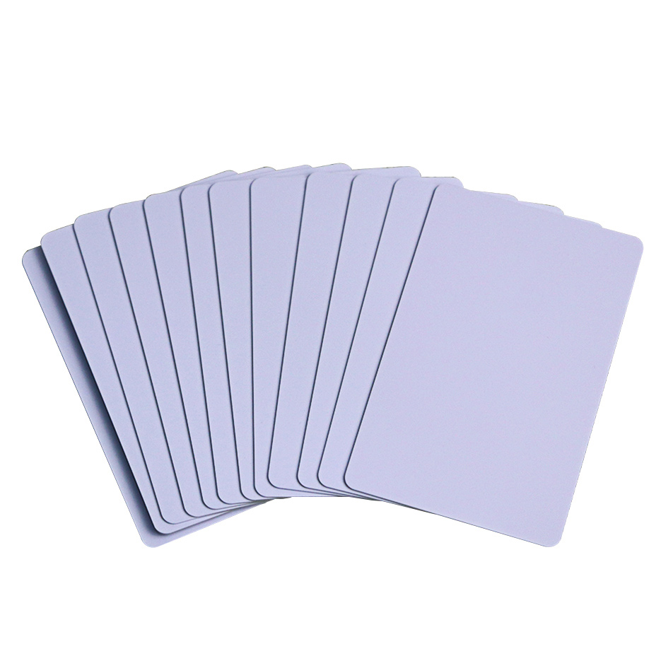 blank white plastic card