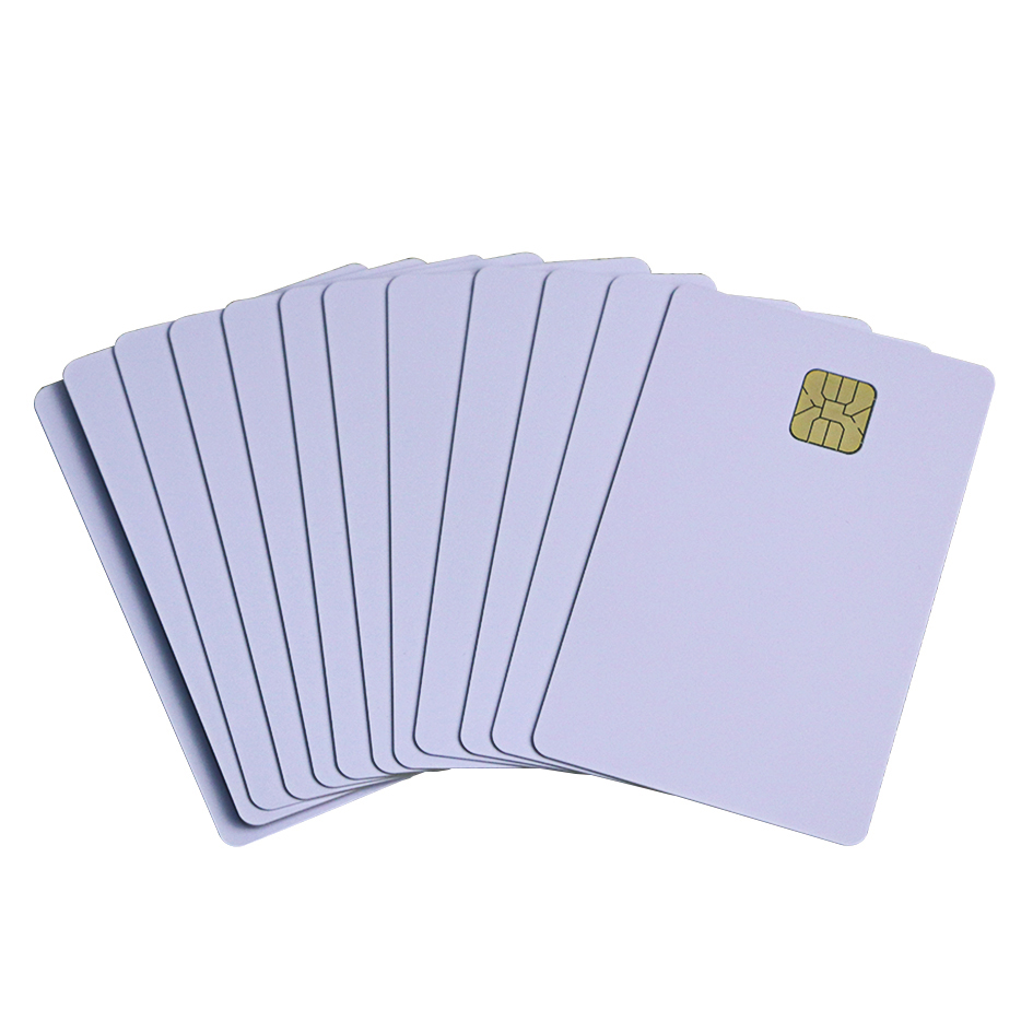 White Plastic Blank Smart Chip Cards