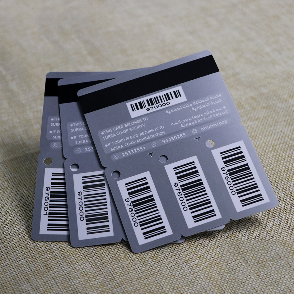 plastic loyalty card with Thermal barcode