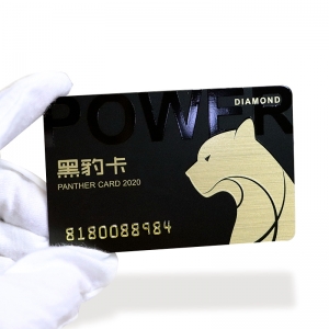 Local Brushed Membeship Card With Gold Magnetic Stripe
