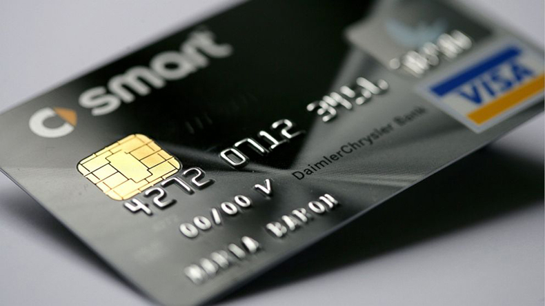 smart chip card with embossed numbers