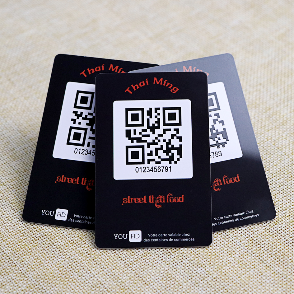 plastic card with personalize QR code