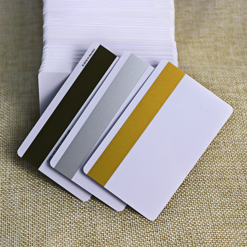 Glossy Plastic Card With Colored Magnetic Stripe