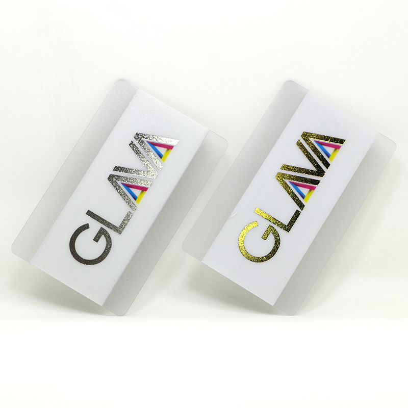 PVC Plastic Transparent Business Cards Printing With Foil Stamping