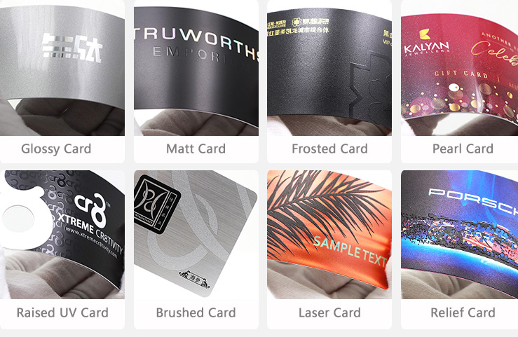 customized rfid card finishes